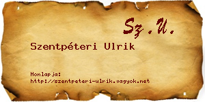 Szentpéteri Ulrik névjegykártya